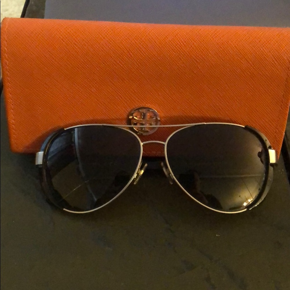 Tory Burch 60mm Polarized Aviator Sunglasses